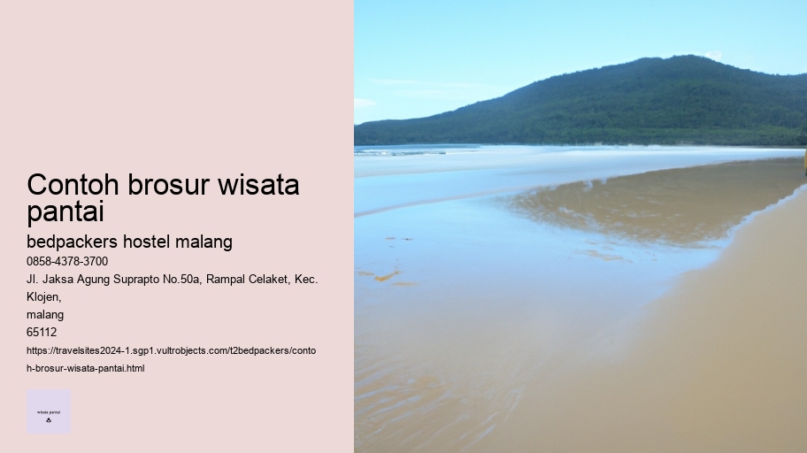 contoh brosur wisata pantai