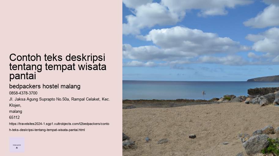 contoh teks deskripsi tentang tempat wisata pantai