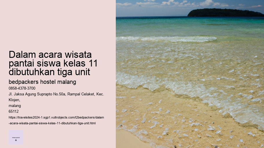 dalam acara wisata pantai siswa kelas 11 dibutuhkan tiga unit