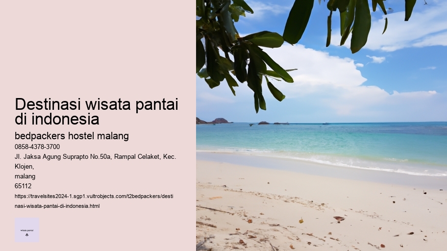 destinasi wisata pantai di indonesia